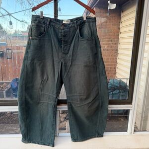 We The Free Dark Good Luck Mid-Rise Barrel Jeans
